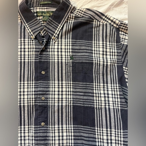 Knights of Round Table Men's Dark Gray and White Plaid Shirt Size 3XL - Picture 4 of 10
